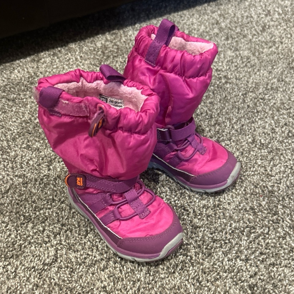 Stride Rite Made 2 Play Pink and Purple Winter Boots sneakers 6 Wide